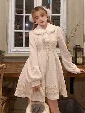 「ボボンニジュウイチ」｜Bobon21さん（レディース・155cm）の冬コーディネート