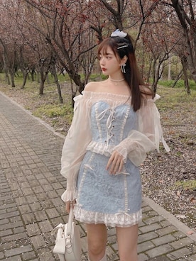 「ボボンニジュウイチ」｜Bobon21さん（レディース・155cm）の春コーディネート