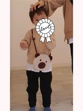 「COMME CA DU MODE（コムサデモード）のアイテム（スウェット）」を使った、noyuさん（キッズ・90cm）の春コーディネート