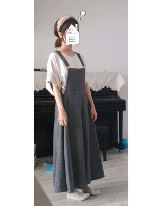 noyu使用「MITTERNACHT（サロペットスカート）」的時尚穿搭