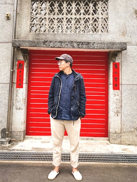 「5（ファイブ）のアイテム（ジャケット/アウター）」を使った、Kevinさん（メンズ・183cm）の冬コーディネート