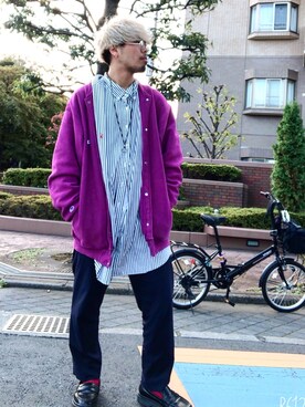 「Champion（チャンピオン）のアイテム（その他アウター）」を使った、なっつさん（メンズ・165cm）の秋コーディネート