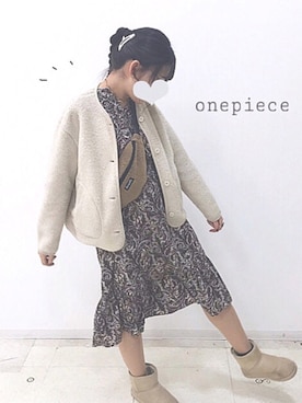 「フォロバ」｜「アイテム（ワンピース/ドレス）」を使った、🐏†(りい)さん（レディース・165cm）の冬コーディネート