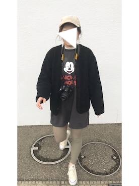 「AS KNOW AS PINKY（アズノゥアズピンキー）のアイテム（チュニック）」を使った、anna.さん（レディース・162cm）の冬コーディネート
