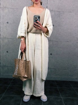 「Ungrid（アングリッド）のアイテム（ノーカラージャケット）」を使った、Ⓜ︎ichu♡さん（レディース・163cm）の春コーディネート