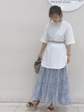 「アパレルスタッフ」｜「アイテム（チュニック）」を使った、tgmさん（レディース・152cm）の夏コーディネート