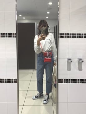「AS as know as（エーエス アズノウアズ）のアイテム（Tシャツ/カットソー）」を使った、𝚖𝚒𝚔𝚊さん（レディース・176cm）の秋コーディネート