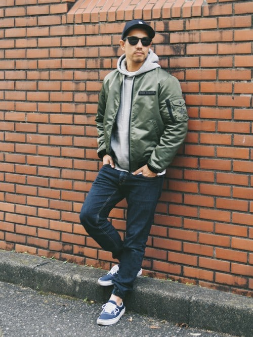 BACK CHANNEL 99（BACK CHANNEL BACKWOODS BOROUGH)）｜Back ChannelのMA1を使ったコーディネート WEAR