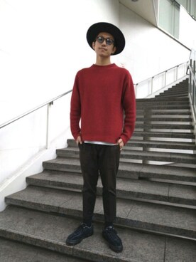 「BEDWIN & THE HEARTBREAKERS」｜「アイテム（帽子）」を使った、TSUYUKIさん（メンズ・176cm）の冬コーディネート