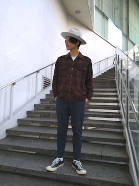 「arth」｜「アイテム（スラックス）」を使った、TSUYUKIさん（メンズ・176cm）の冬コーディネート