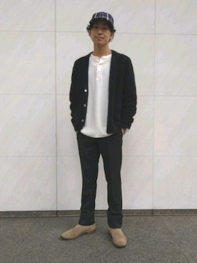 「arth」｜「アイテム（スラックス）」を使った、TSUYUKIさん（メンズ・176cm）の冬コーディネート