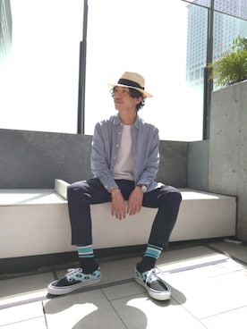 「arth」｜「アイテム（スラックス）」を使った、TSUYUKIさん（メンズ・176cm）の春コーディネート