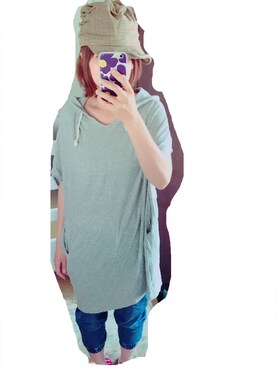 「And A（アンドエー）のアイテム（帽子）」を使った、U-NOSさん（レディース・163cm）の夏コーディネート