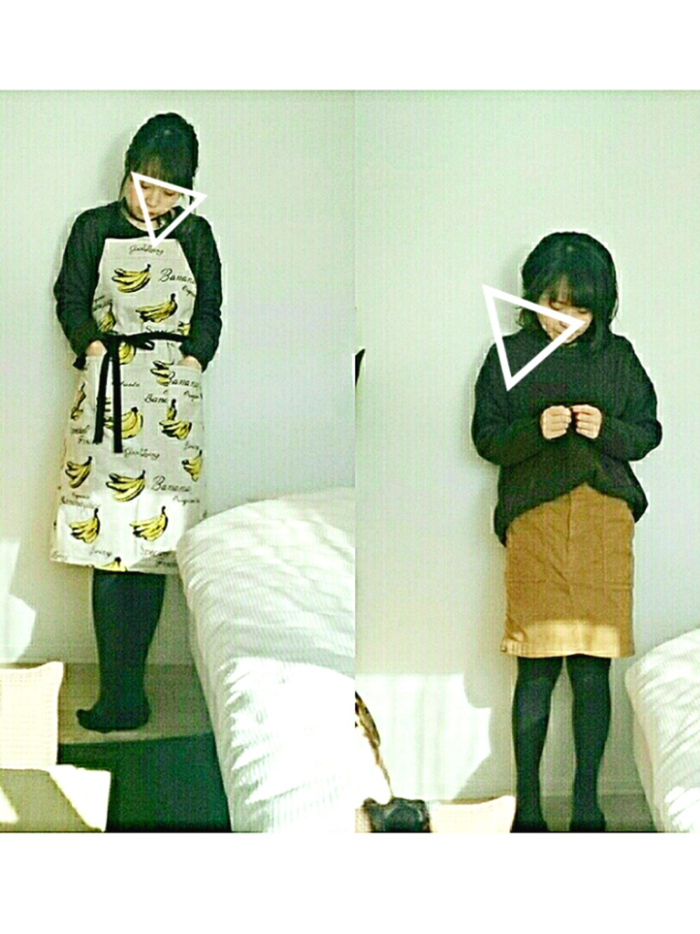 「エプロン、オーバーサイズニット、あけましておめでとうございます！、今年もよろしくお願いします、2017、おもてなし、スカート、休日スタイル」｜「SM2のアイテム（ニット/セーター、ブラウン系）」を使った、ゆんさん（レディース・160cm）の冬コーディネートの1枚目の写真