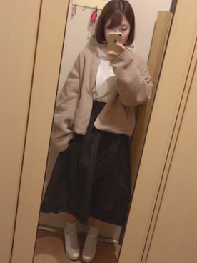 「Miminy Piminy（ミミニー ピミニー）のアイテム（シューズ）」を使った、moさん（レディース・146cm）の冬コーディネート