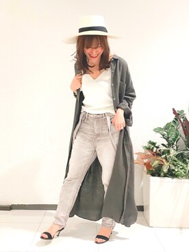 「upper hights」｜「アイテム（ワンピース/ドレス）」を使った、もっちさん（レディース・156cm）の春コーディネート