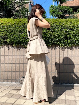 「SET UP」｜「アイテム（アクセサリー）」を使った、もっちさん（レディース・156cm）の春コーディネート
