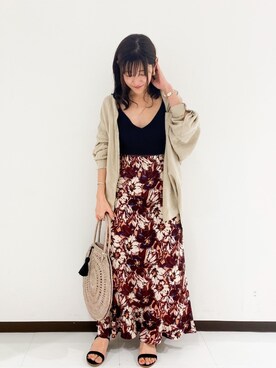 「Rougevif」｜「アイテム（キャミソール）」を使った、もっちさん（レディース・156cm）の夏コーディネート