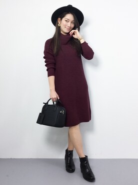 飯田有衣さん(レディース・161cm)の冬コーディネート