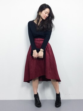 飯田有衣さん（レディース・161cm）の冬コーディネート