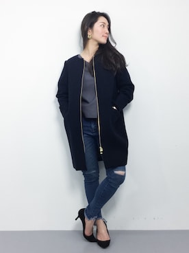 飯田有衣さん(レディース・161cm)の冬コーディネート