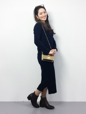 飯田有衣さん（レディース・161cm）の冬コーディネート