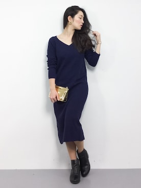 飯田有衣さん（レディース・161cm）の冬コーディネート