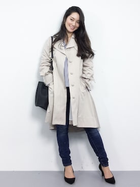 「WILLSELECTION（ウィルセレクション）のアイテム（ジャケット/アウター）」を使った、飯田有衣さん（レディース・161cm）の冬コーディネート