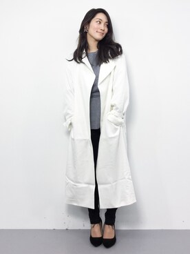 「SLY（スライ）のアイテム（その他アウター）」を使った、飯田有衣さん（レディース・161cm）の冬コーディネート