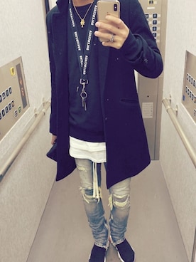 「wjk（ダヴルジェイケイ）のアイテム（ジャケット/アウター）」を使った、slp_mmさん（メンズ・181cm）の春コーディネート