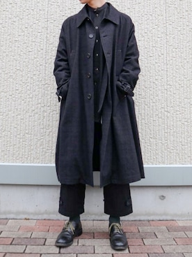 「FRANK LEDER(フランクリーダー)のアイテム(シャツ/ブラウス)」を使った、よーへーさん(メンズ・173cm)の冬コーディネート