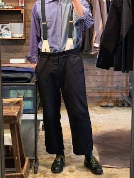 「FRANK LEDER(フランクリーダー)のアイテム(シャツ/ブラウス)」を使った、よーへーさん(メンズ・173cm)の冬コーディネート