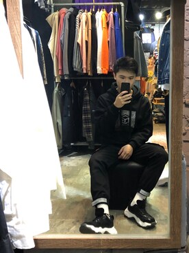 「BRUNO（ブルーノ）のアイテム」を使った、자홍さん（メンズ・169cm）の冬コーディネート