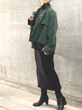 「coca（coca）（コカ）のアイテム（トレンチコート）」を使った、k_map_styleさん（レディース・161cm）の秋コーディネート