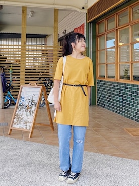 「SENSE OF PLACE by URBAN RESEAR」｜「アイテム（アクセサリー）」を使った、chienjさん（レディース・161cm）の夏コーディネート