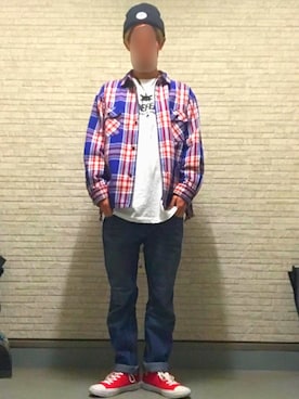 「CONVERSE（コンバース）のアイテム（ニットキャップ/ビーニー）」を使った、よしきさん（メンズ・173cm）の春コーディネート