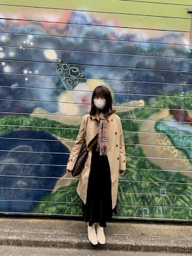 「DHOLIC（ディーホリック）のアイテム（オールインワン・サロペット）」を使った、Suuuさん（レディース・165cm）の冬コーディネート