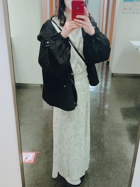 「archives（アルシーヴ）のアイテム（マウンテンパーカー）」を使った、Suuuさん（レディース・165cm）の春コーディネート