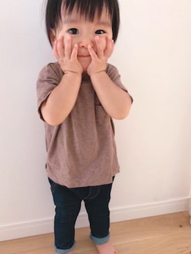 「モンキーパンツ」｜sakuさん（キッズ・80cm）の秋コーディネート