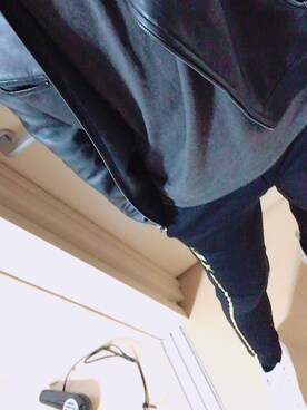 「ZIP FIVE（ジップファイブ）のアイテム（ライダースジャケット）」を使った、ユーキ⁇さん（メンズ・170cm）の秋コーディネート