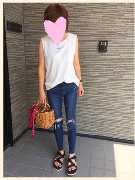 「スポサン」｜「アイテム（財布/小物）」を使った、kana☻✧✧さん（レディース・158cm）の夏コーディネート