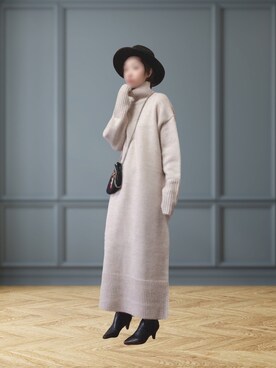 Adam Et Rope アダムエロペ の Web限定 タートルバックスリットニットワンピース ワンピース Wear Adam Et Rope アダムエロペ の Web限定 タートルバックスリットニットワンピース ワンピース Wear