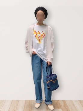 「coca（coca）（コカ）のアイテム（ハンチング/ベレー帽）」を使った、MoossaaNさん（レディース・157cm）の春コーディネート