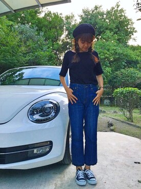 「CONVERSE（コンバース）のconverse（コンバース） ALL STAR OX（オールスターOX）（スニーカー）」を使った、luv95さん（レディース・159cm）の夏コーディネート