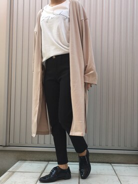 「LEPSIM（レプシィム）の【日々アイテム】ストレッチムジスリムパンツ17FW　762936（その他パンツ）」を使った、luv95さん（レディース・159cm）の夏コーディネート