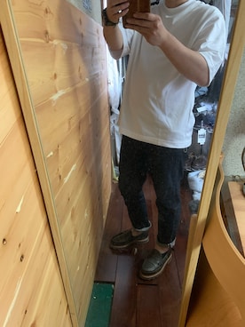 「アイテム（ローファー、グリーン系）」を使った、hoshimon.0358さん（メンズ・171cm）の夏コーディネート