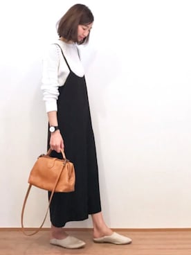 「FRAMeWORK（フレームワーク）のアイテム（オールインワン・サロペット）」を使った、たろ☺︎さん（レディース・165cm）の冬コーディネート