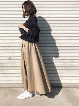 「アイテム（ボディバッグ/ウエストポーチ）」を使った、たろ☺︎さん（レディース・165cm）の春コーディネート