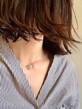 「Aura（アウラ）のアイテム（アクセサリー）」を使った、たろ☺︎さん（レディース・165cm）の春コーディネート