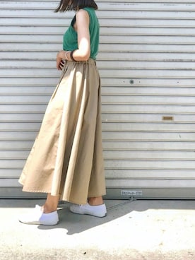 「SUPERGA（スペルガ）のアイテム」を使った、たろ☺︎さん（レディース・165cm）の夏コーディネート